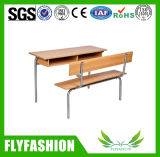 Wooden Furniture School Table and Bench (SF-09D)