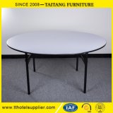 Folding Round Table Plywood Outdoor Metal Frame