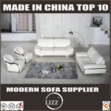 Home Use Seater Leather Sofa with Stainless Armrest