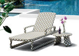 Beach Poolside Wholesale Price Plastic Wicker Chaise Recliner Bali Outdoor Relax Rattan Lounge