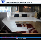 Design ISO Standard Premium Table Set Size White High Gloss Corian Artificial Marble Top Italian Styles Modern Design Custom Made Office Table