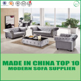 Modular Chesterfield Sectionals Leather Sofa With Wooden Frame