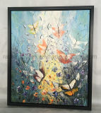 Modern Butterfly Canvas Art Wall Decor Flower Oil Painting