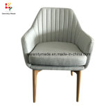 Living Room Furniture Gray Color Velvet Cushion Woode Legs Sofa Chairs