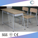 Traditional Design Two Seats Stuedent Table with Divided Drawer (CAS-SD1816)
