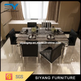 Modern Stainless Steel Furniture Black Marble Banquet Table