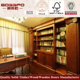 Solid Wood Office Bookcase Bedroom Bookshelf Design (GSP9-029)