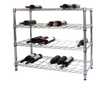 Adjustable DIY Chrome Metal Wine Rack Holder Shelf, NSF Approval