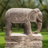Marble Elephant Statue with Antique Look T-2267