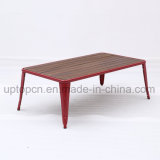 Industrial Style Metal Restaurant Table with Wooden Table Top (SP-RT569)