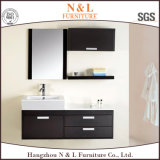 N&L Modern High Gloss Black PVC Bathroom Vanity Cabinet