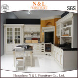 N&L Home Furniture White Color Wooden Kitchen Cabinet with Granite Countertop