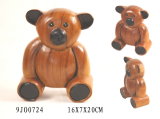 Wooden Hand Carving Bear Craft (9JO0742)