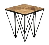 Industrial Vintage Reclaimed Wood Furniture Side Table