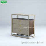 Aluminum Metal Frame Modern Fashion Side Cabinet Living Room Sideboard (YR209)