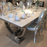 Creative Arianna Solid Marble Dining Tables Stainless Steel