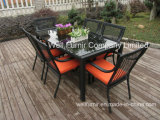 Rattan Table & Chair Set, Choice of Colour/7-Piece Rattan Garden Furniture/Dining Set