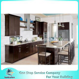 Espresso Shaker Style Solid Wood Kitchen Cabinet for Canada and America Projects