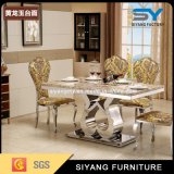 American Style Stainless Steel Long Dining Table for Home Furniture