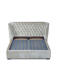 Adult Bed Italian Design Nubuck Leather Fabric Bed