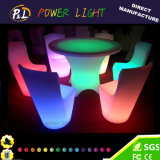 Lounge Furniture PE Material Plastic Colorful LED Dining Chair