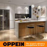 Modern U-Shaped Lacquer Melamine Wooden Modular Kitchen Units Cabinets (OP16-L05)