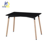 Hot Selling MDF Eames Dining Table with Wooden Legs