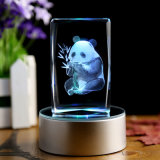 Crystal Crafts with 3D Laser Engraving Panda Animals