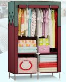 Single Fabric Canvas Clothes Storage Organiser Home Wardrobe Cupboard Shelves (FW-06)