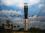 American Light House Landscape Oil Paintings for Home Decoration