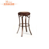 Supplier Manufacturer Famous Designed Iron Body Wooden Seat Bar Stool
