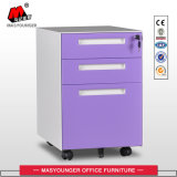 Factory Supply Metal 3 Drawers Moving Storage Cabinet