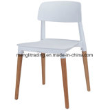 Plastic Chair with Beech Wooden Leg