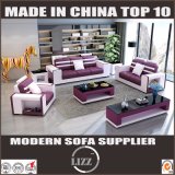 Simple Style Wooden Frame Leather Sofa for Hotel
