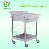 Deluxe Stainless Steel Baby Trolley Medical Bed Slv-B4201s