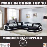 European Style Wooden Leather Sofa for Home Use