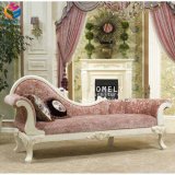 Leather Chaise with Diamond for Home Furniture with Wooden Frame