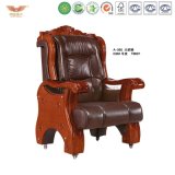 Luxury Office Wooden Leather Chair (A-080)