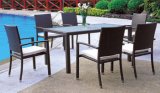 Garden Hotel Dining Set Wicker Furniture Dining Armchair and Table