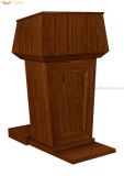 Wood Veneer Speech Table Lectern Podium for School Furniture
