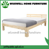 Solid Pine Wooden Double Bed as Room Furniture (WJZ-B108)