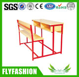 Wooden Double Combo School Desk with Chair (SF-37D)