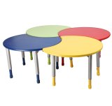 Colorful Height Adjustable Kids Collaborative Table with Wooden Top