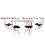 China Supplier Metal Wire Frame PU Seat Chair for Sale
