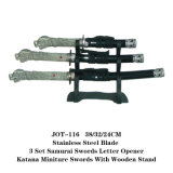 Letter Opener Japanese Samurai Katana Swords Dragon Handle Crafts Jot-116
