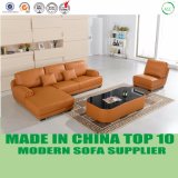 Popular Miami Home Furniture Orange Leather Sofa Bed