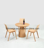 Factory Directly Wood Round Cafe Table with Chairs