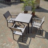Patio Outdoor Furniture Aluminum Starback Home Hotel Office Polywood Arm Chair and Table (J806)