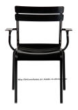 Dining Restaurant Garden Coffee Luxembourg Stacking Armchair Black Side Chair