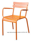 Dining Restaurant Garden Coffee Luxembourg Stacking Armchair Orange Side Chair